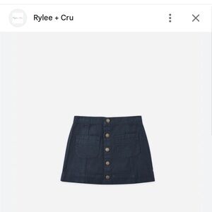 Rylee and cru Button-Front Mini Skirt size 6-7